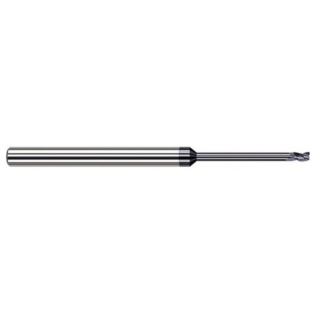 Harvey Tool 3/64 Cutter dia. x 0.0700 in. x 0.5700 in. Reach Carbide Square End Mill, 4 Flutes, AlTiN Coated 801747-C3